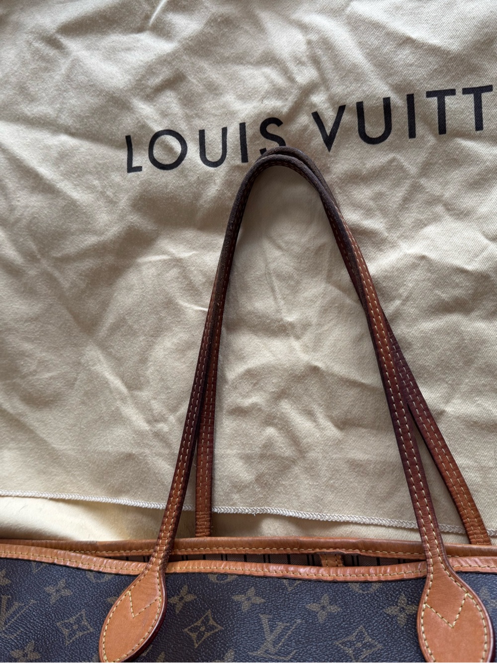 Louis Vuitton Monogram Neverfull Tote in Brown and Tan - Picture 13 of 16